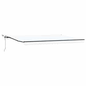 vidaXL Kokkuvolditav varikatus Valge 500 &times; 350 cm Pol&uuml;ester