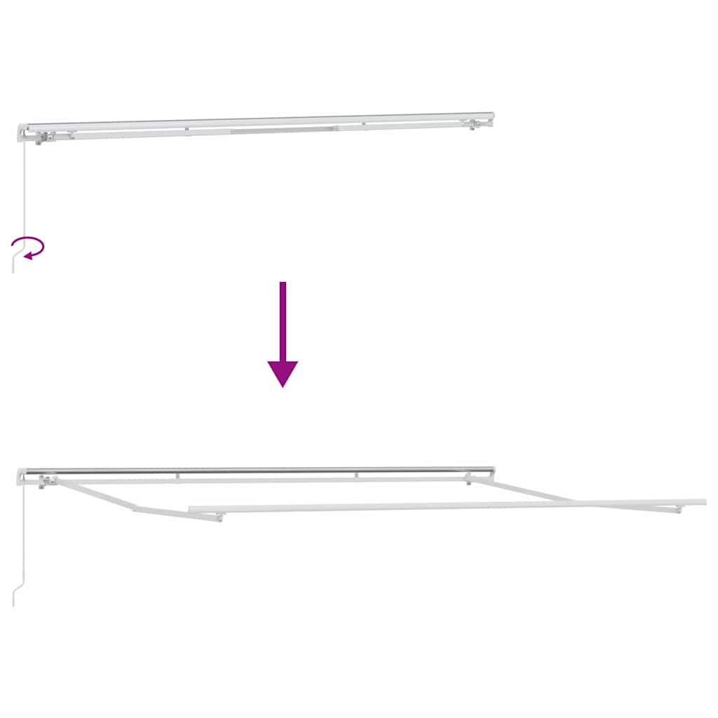 vidaXL Einziehbare Markise Hellgrau 500 x 350 cm – Bild 9