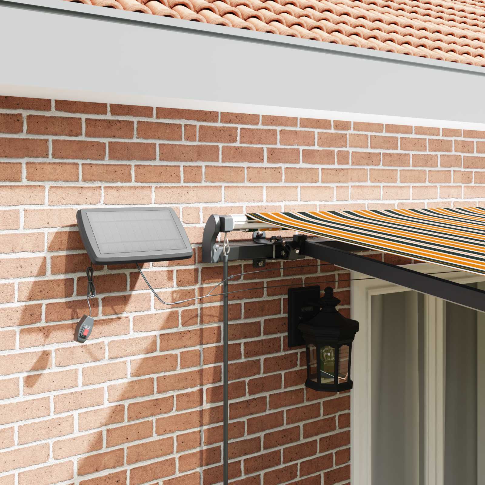 Inklapbaar Zonnescherm Groen en geel 500 ×350 cm Stof image 4