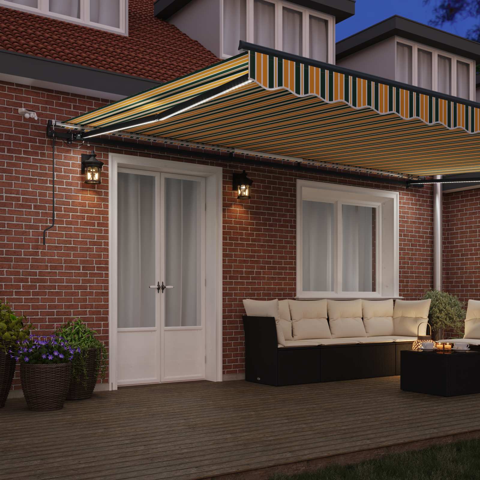 Luifeldoek met Groen en geel 500 × 350 cm Polyester image 3