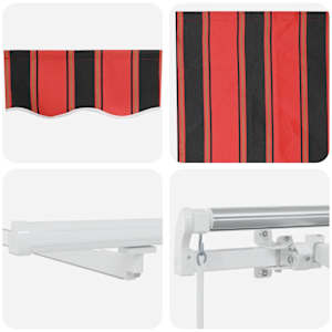 Retraktilna tenda z LED lučmi oranžna in rjava 600 × 300 cm - slika 11