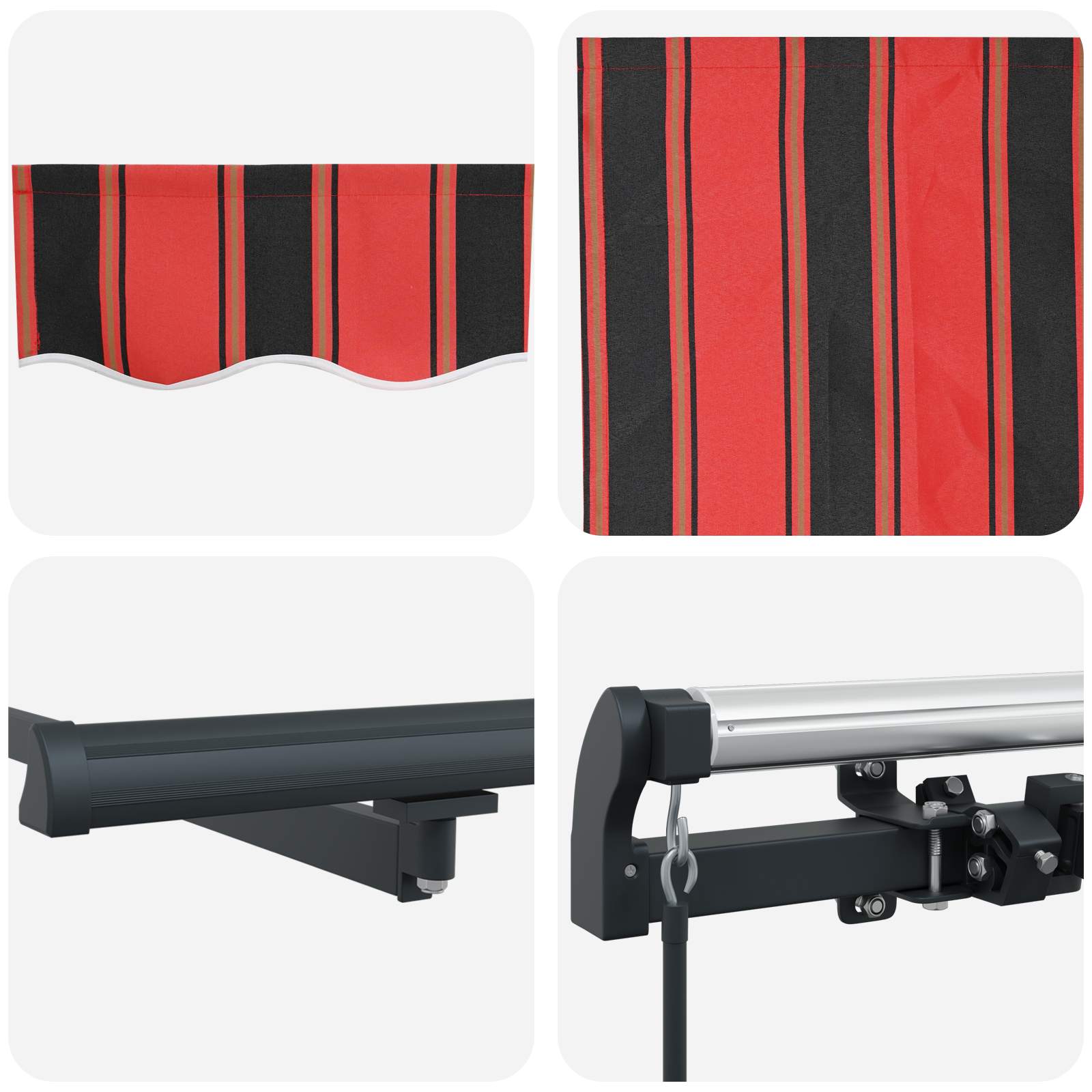 Käigukohandatav varikatus oranž ja pruun 600 × 300 cm 100 Kõik vajalik sinu aeda ja koju! Käigukohandatav varikatus oranž ja pruun 600 × 300 cm - Image 8