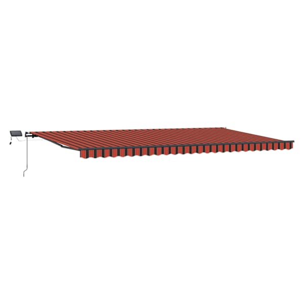 vidaXL Kokkuvolditav varikatus oranž ja pruun 600 &times; 300 cm