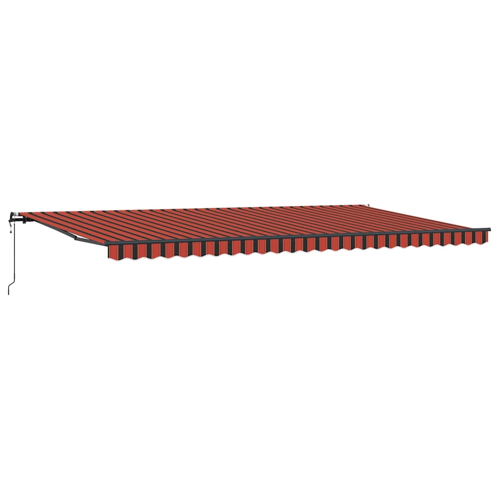 Automaattinen sisäänvedettävä markiisi oranssi ja ruskea 600×300 cm