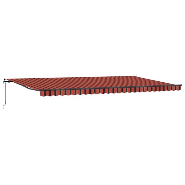 vidaXL Kokkuvolditav varikatus oranž ja pruun 600 &times; 300 cm