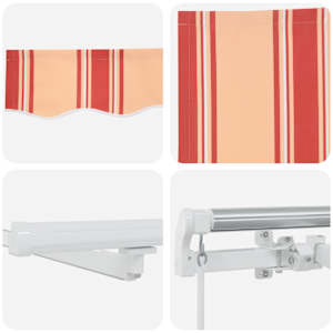 Retraktilna tenda z LED lučmi Rumena in oranžna 600 × 300 cm - slika 11