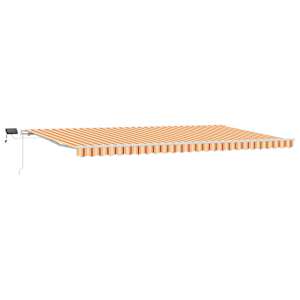 vidaXL Kokkuvolditav varikatus Kollane ja oranž 600 &times; 300 cm