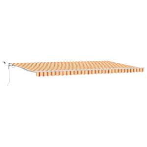 vidaXL Kokkuvolditav varikatus Kollane ja oranž 600 &times; 300 cm Pol&uuml;ester
