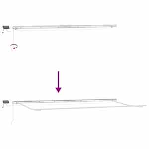 Retraktilna tenda večbarvno 600 × 300 cm Tkanina in jeklo - slika 12