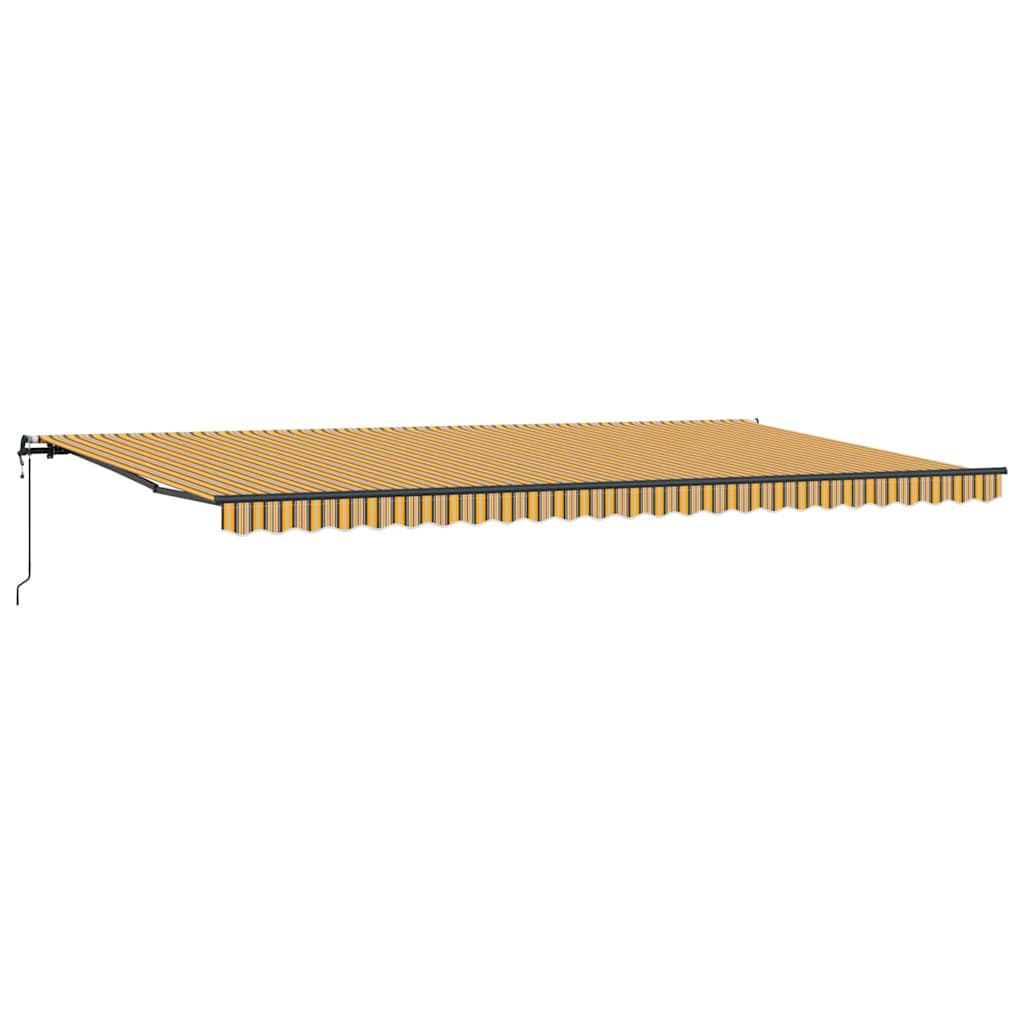 Automaattinen sisäänvedettävä markiisi monivärisissä raidoissa 600×300 cm