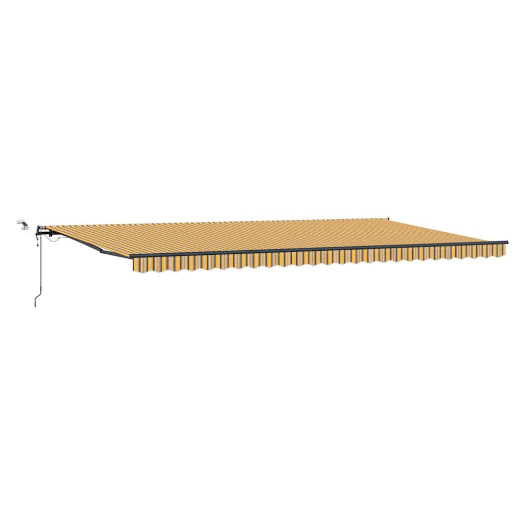 Automaattinen sisäänvedettävä markiisi LED-moniväriraidalla 600×300 cm