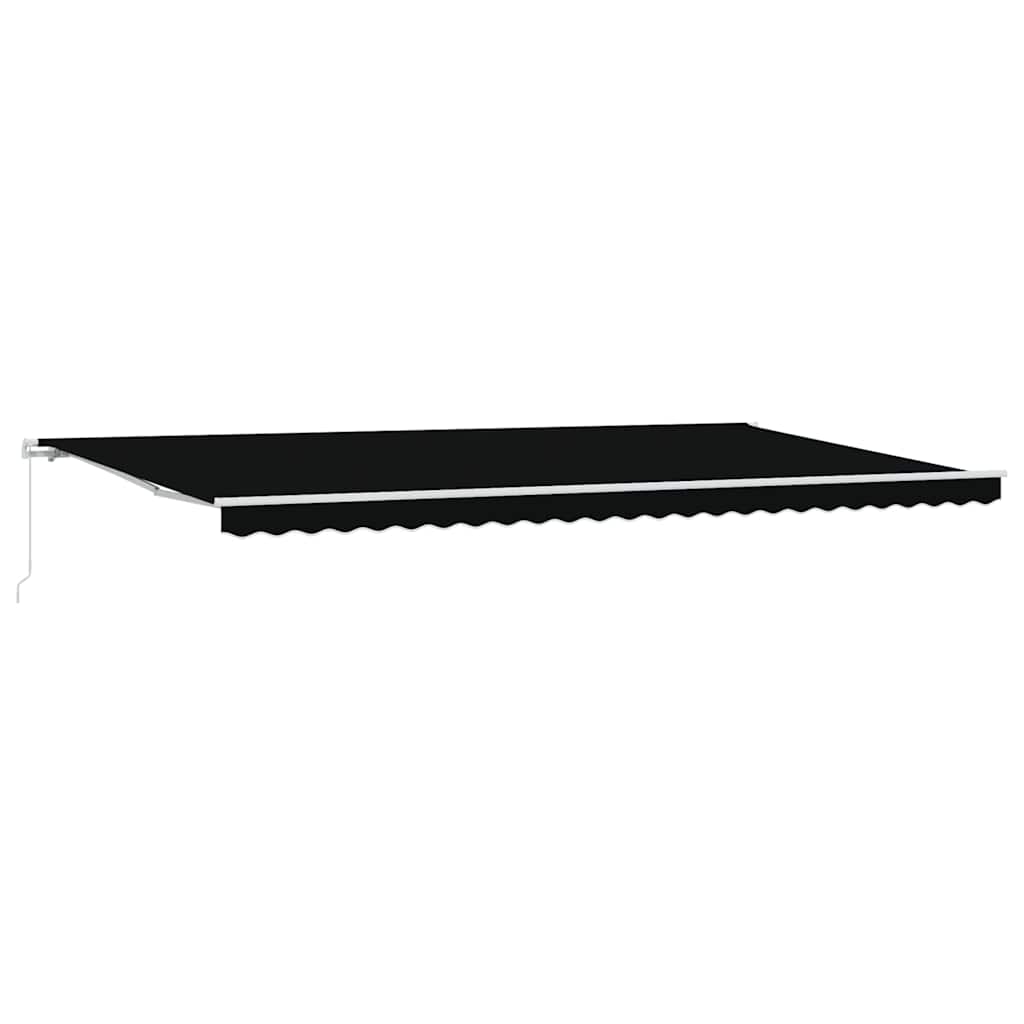 Manuaalinen sisäänvedettävä markiisi Musta 600×300 cm