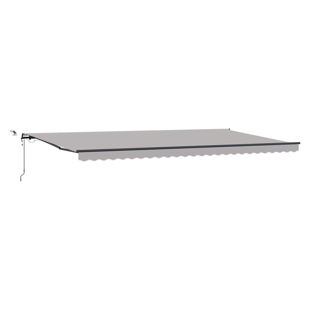 Automaattinen Vedettävä Markiisi LED Valolla Vaaleanharmaa 600×300 cm