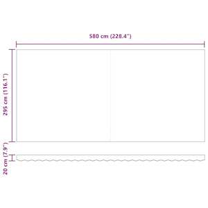Budsorovatelné zastřešení Červená 600 × 300 cm Polyester a ocel - obrázek 10