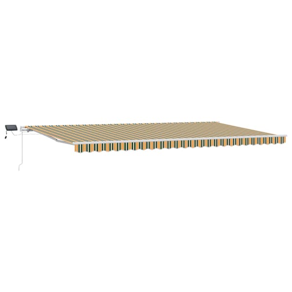 vidaXL Kokkuvolditav varikatus Roheline ja kollane 600 &times; 300 cm