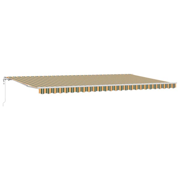 vidaXL Kokkuvolditav varikatus Roheline ja kollane 600 &times; 300 cm