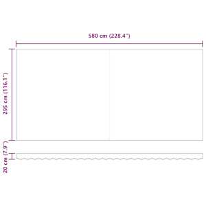 Stahovací markýza Zelená a žlutá 600 × 300 cm Látka a hliník - obrázek 12