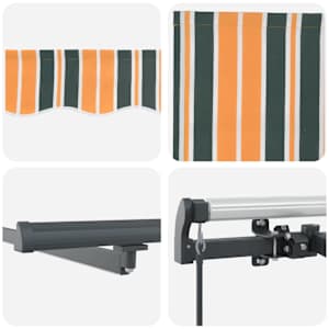 Budsorovatelné zastřešení Zelená a žlutá 600 ×300 cm textil - obrázek 9