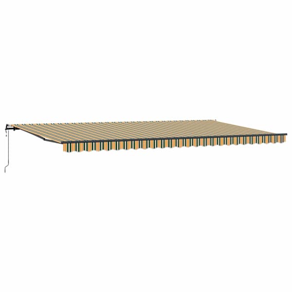 vidaXL Kokkuvolditav varikatus Roheline ja kollane 600 &times; 300 cm