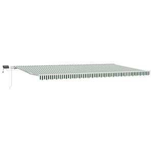 vidaXL Kokkuvolditav varikatus Roheline ja Valge 600 &times; 300 cm
