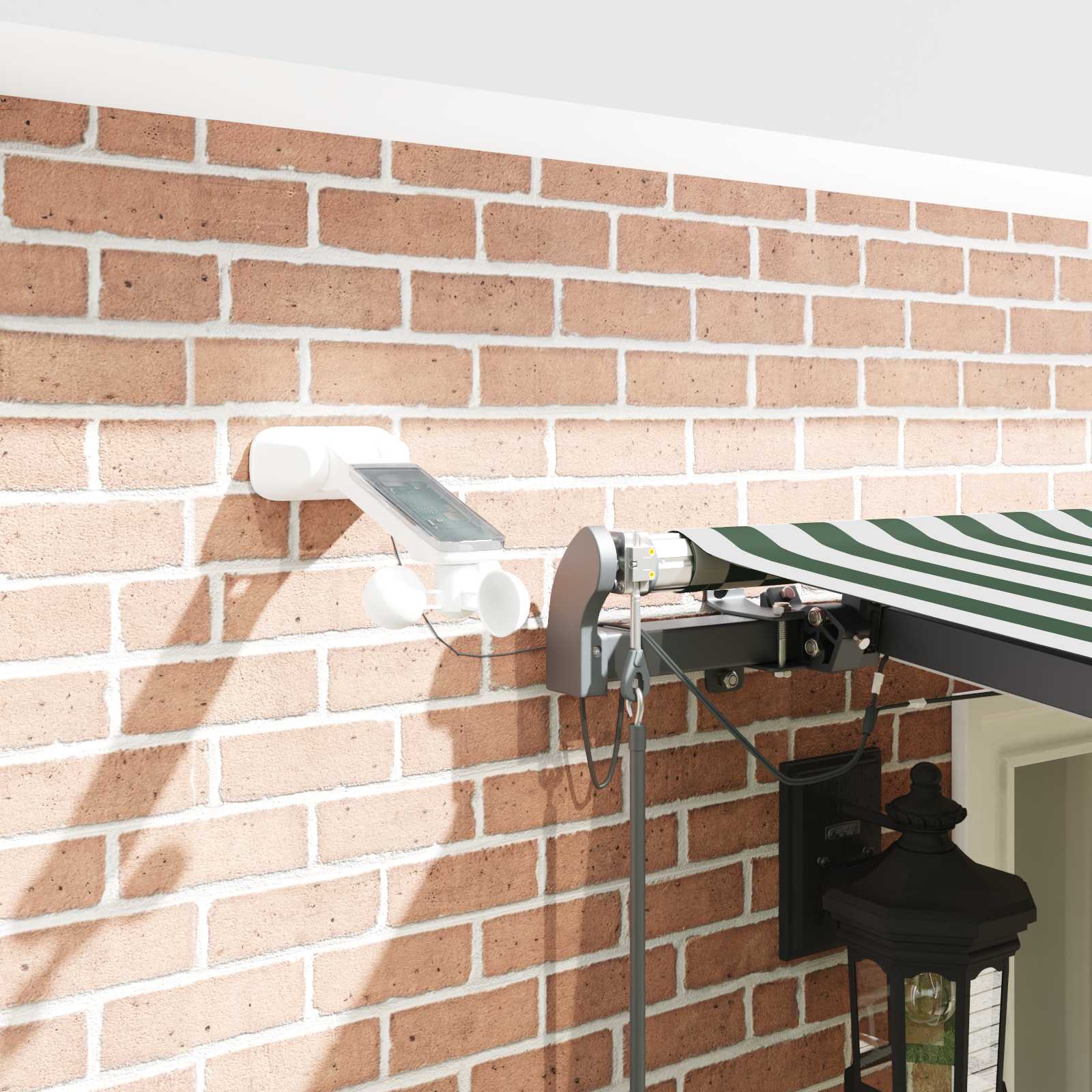 Luifeldoek met Groen en Wit 600 × 300 cm Polyester image 4