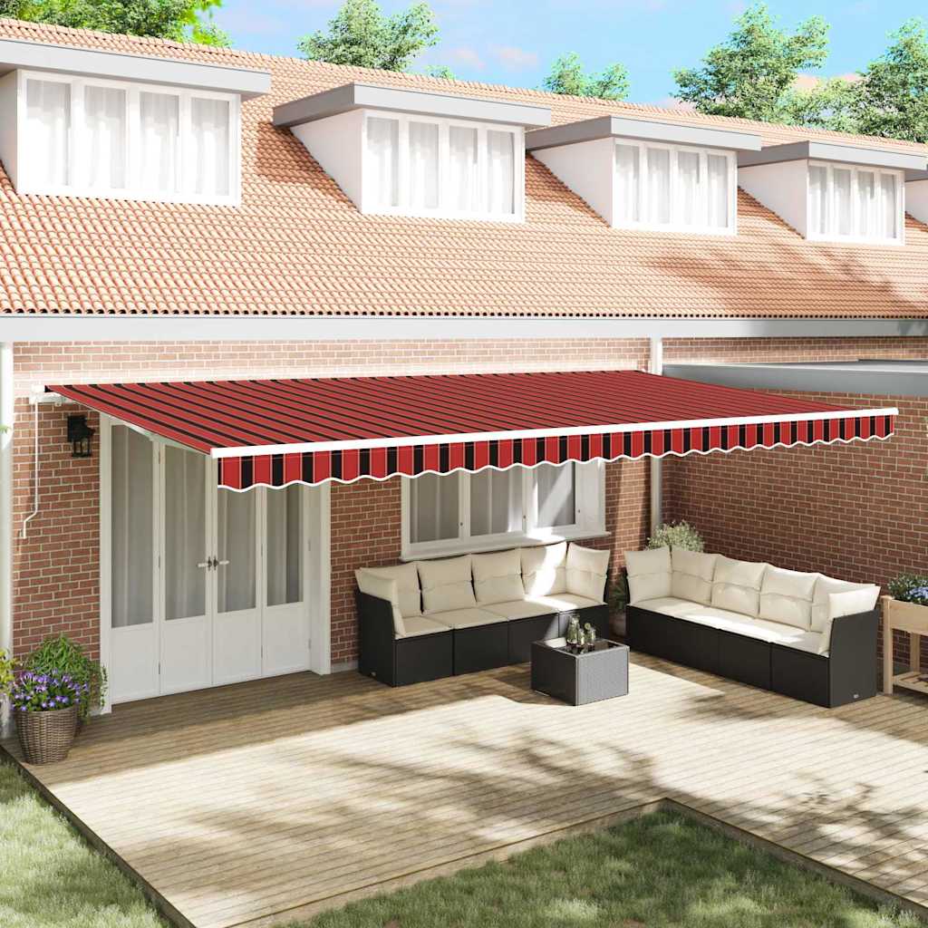 vidaXL Cortina Retractabilă Portocalie și maro 600 x 350 cm țesătură