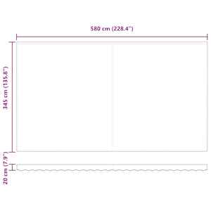 Retraktilna tenda oranžna in rjava 600 × 350 cm blago - slika 13