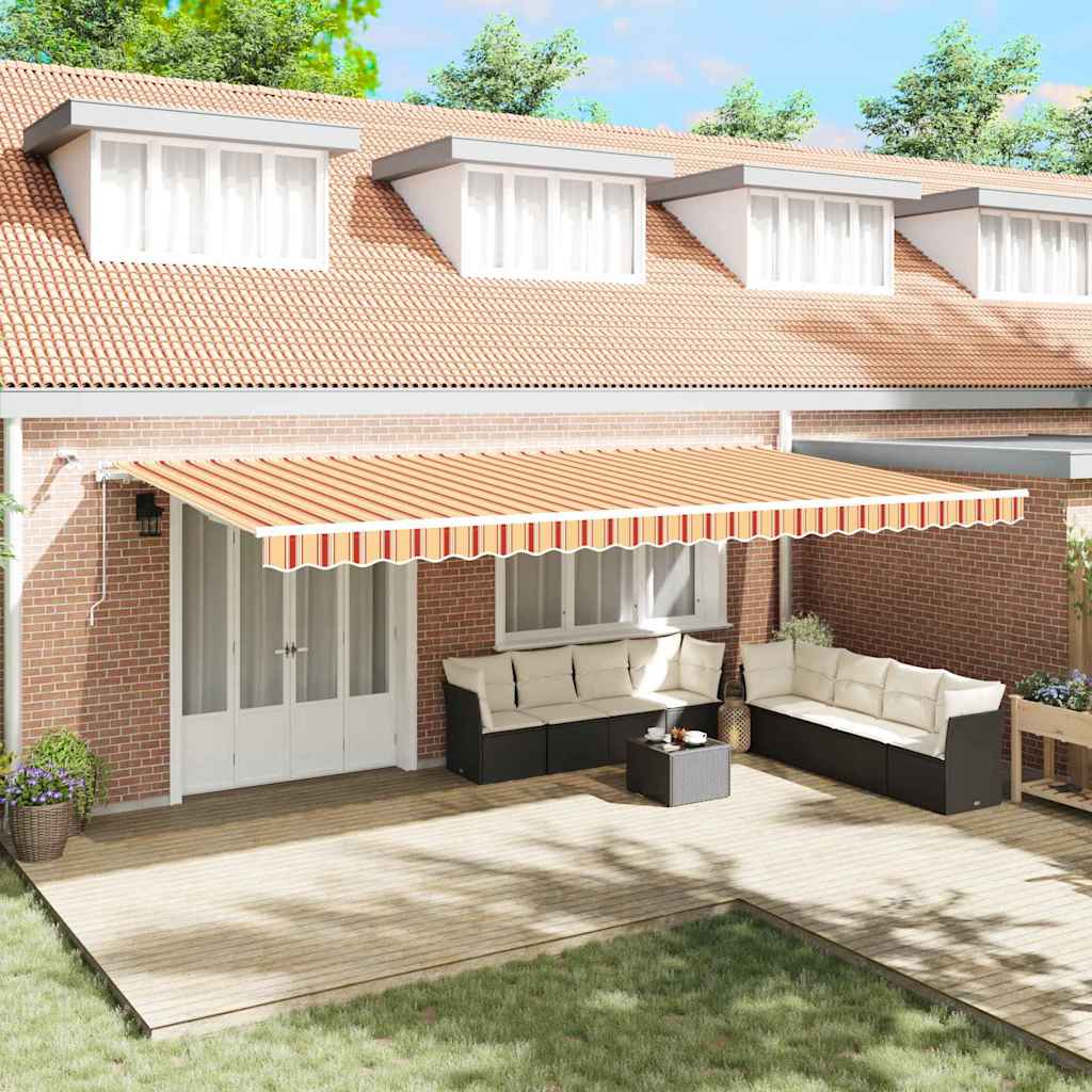 vidaXL Cortina Retractabilă Galben, Portocaliu 600 × 350 cm