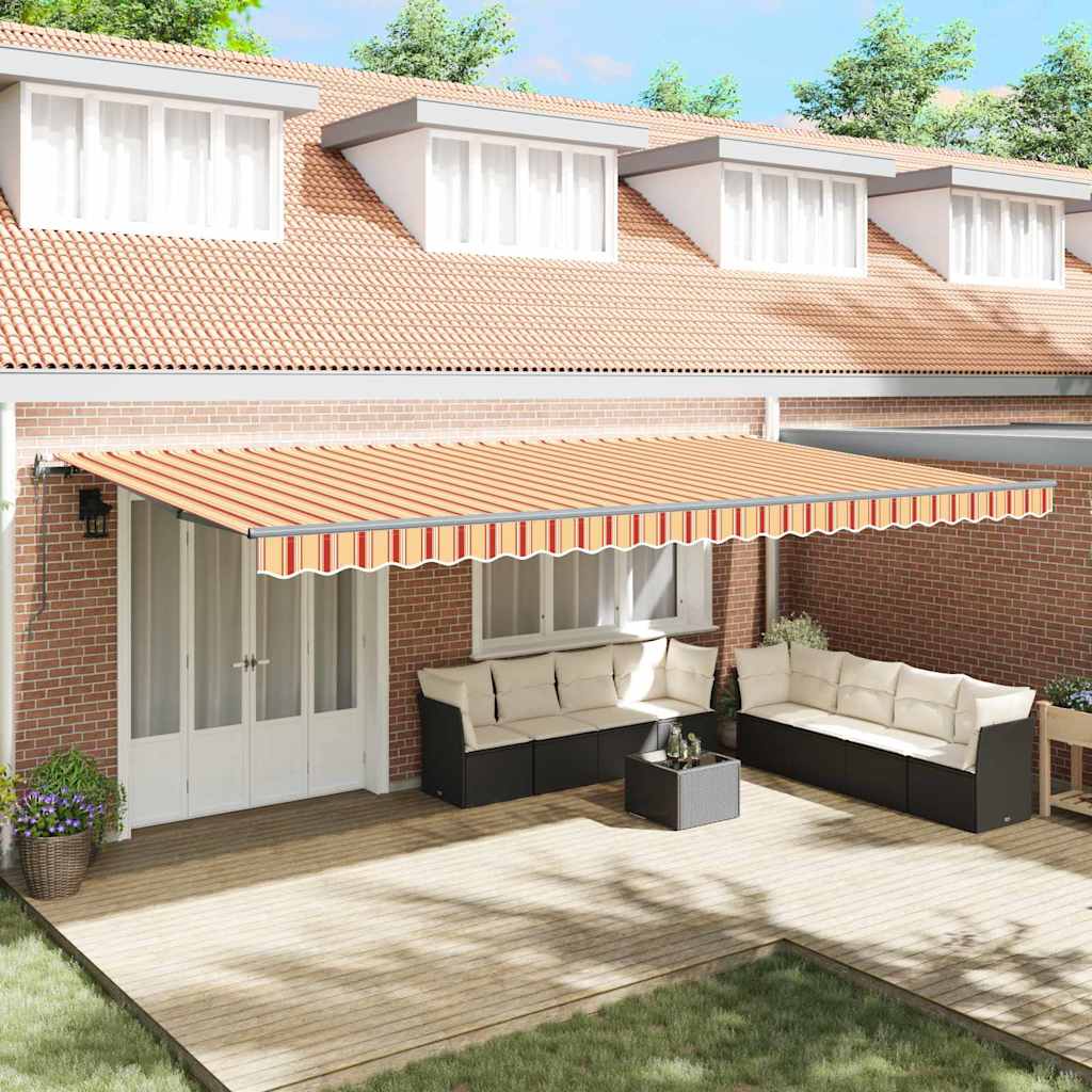 Automaatne Sissetõmmatav Varikatus Kollane ja Oranž 600x350 cm