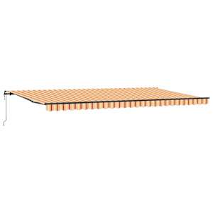 vidaXL Kokkuvolditav varikatus Kollane ja oranž 600 &times; 350 cm