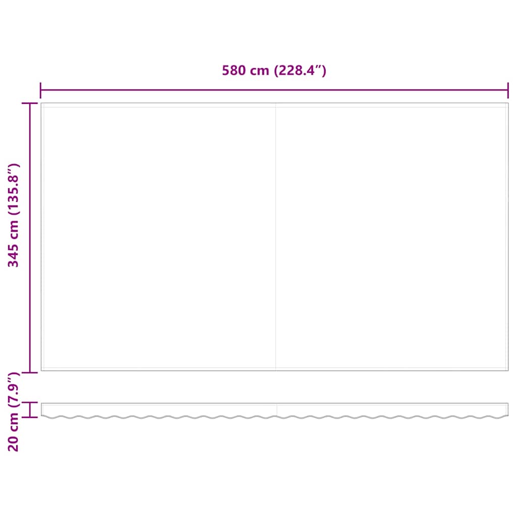 Uitschuifbare luifel Meerkleurig 600 × 350 cm image 11