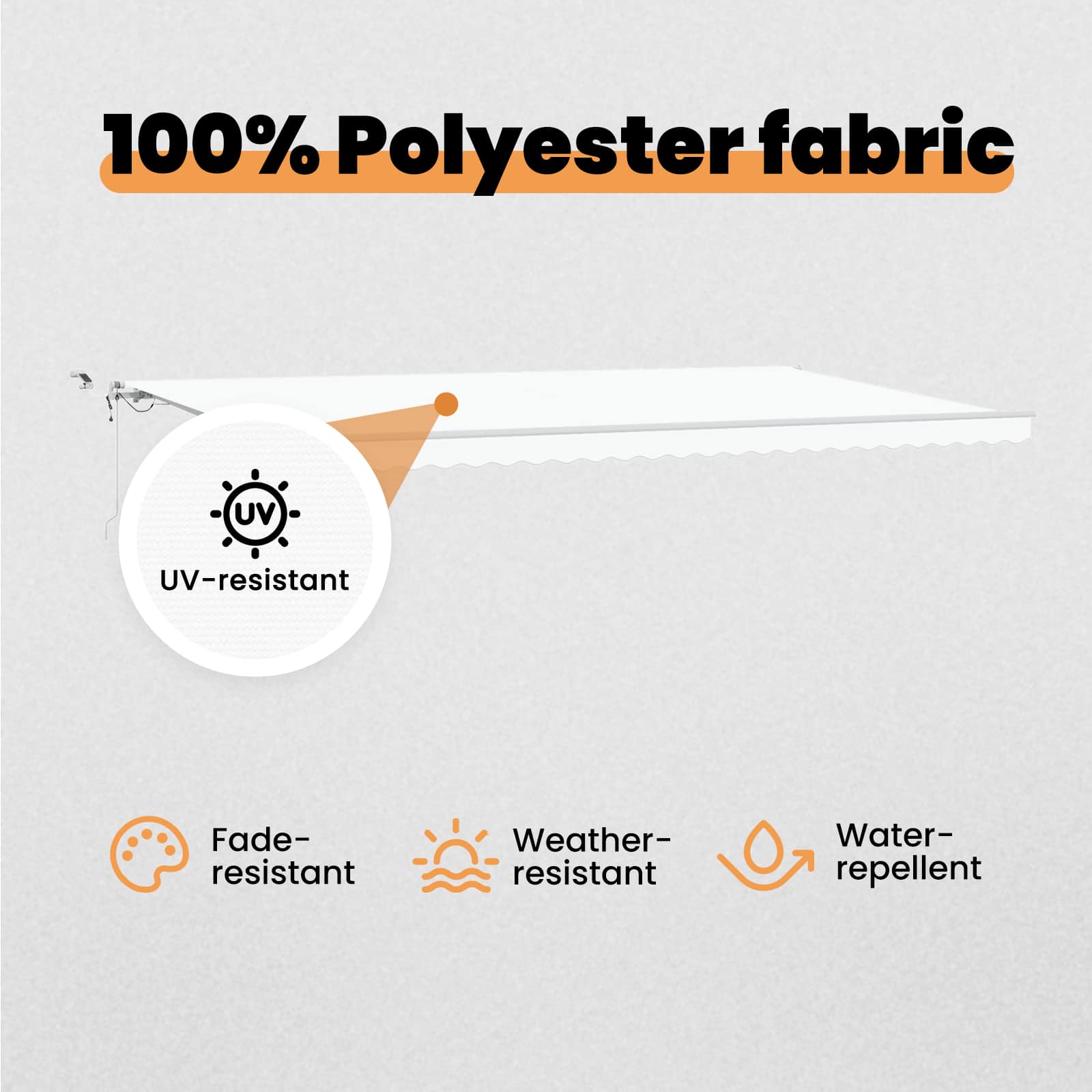 Luifeldoek Wit 600 × 350 cm Polyester image 9