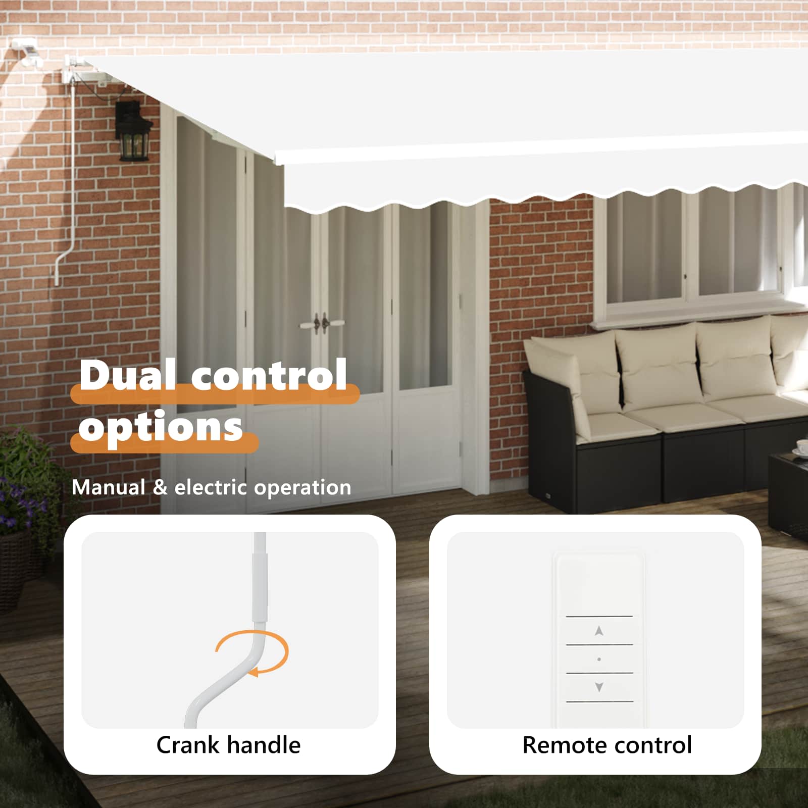 Luifeldoek Wit 600 × 350 cm Polyester image 10