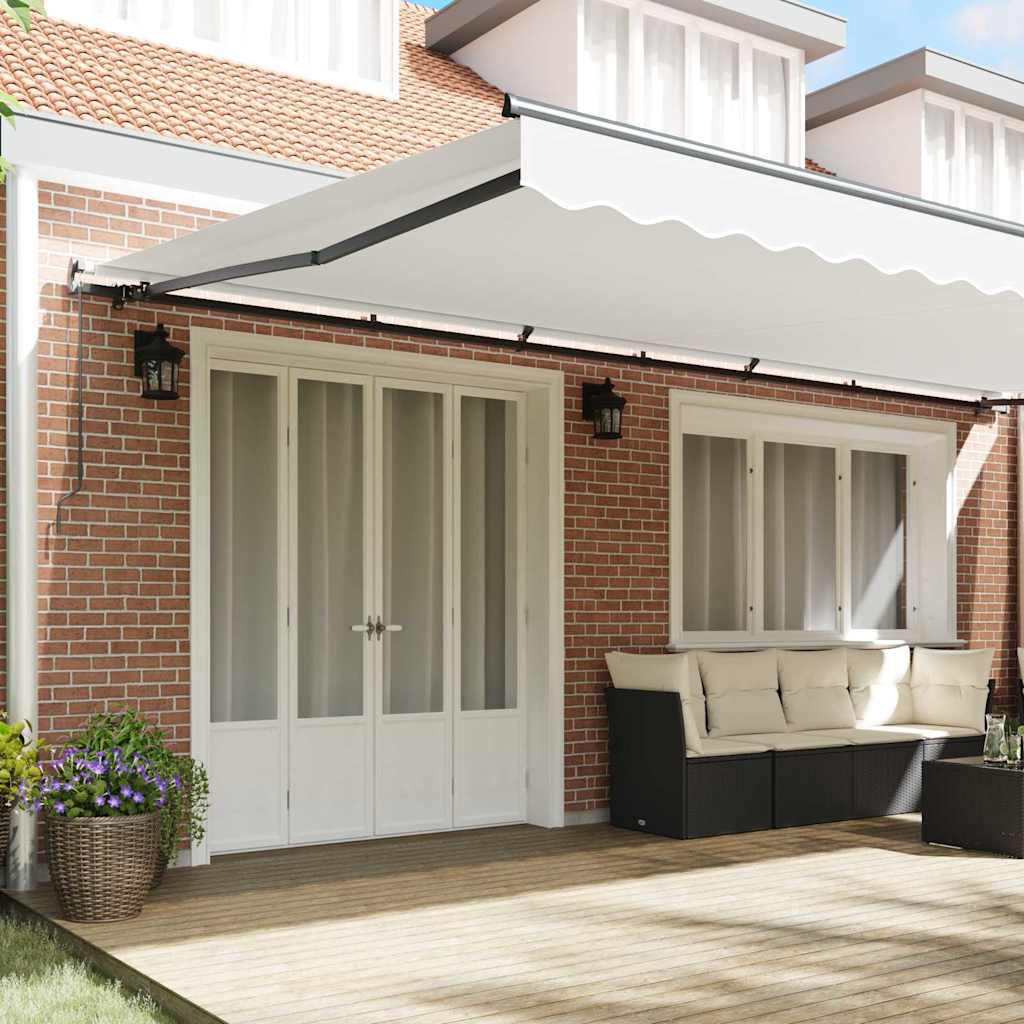 vidaXL Markies Handmatig Wit 600 × 350 cm Stof