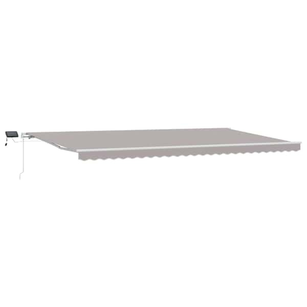 vidaXL Kokkuvolditav varikatus Helehall 600 &times; 350 cm