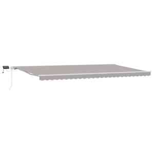 Stahovací markýza Světle šedá 600 × 350 cm Látka a hliník - obrázek 2