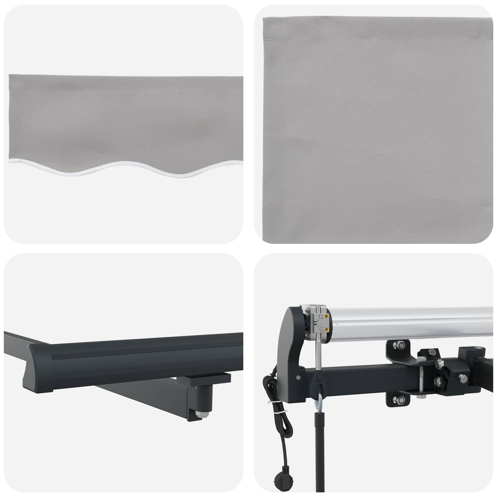 Inklapbaar Zonnescherm Lichtgrijs 600 × 350 cm image 8