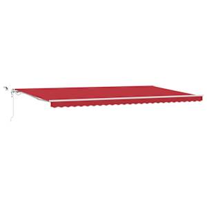 Budsorovatelné zastřešení Červená 600 × 350 cm Polyester a kov - obrázek 2