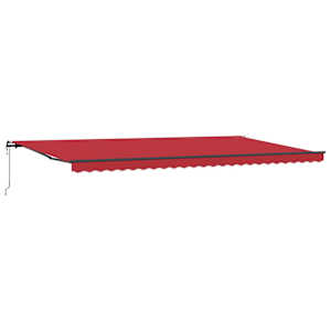 Budsorovatelné zastřešení Červená 600 × 350 cm Látka a hliník - obrázek 2