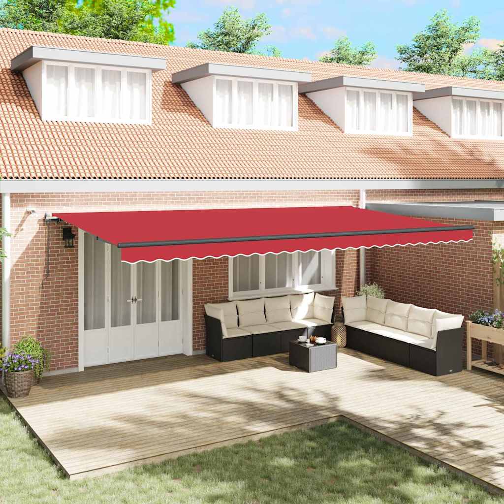 Pārsega audums ar Sarkana 600 × 350 cm Poliesters