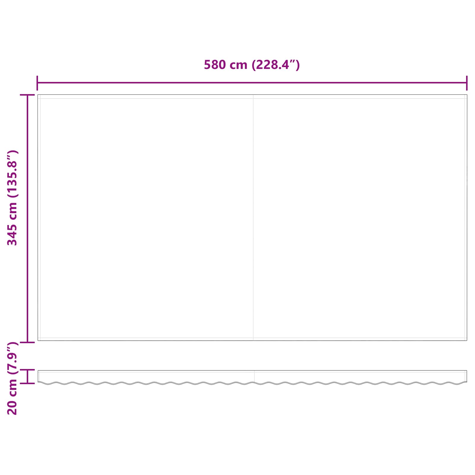 Luifeldoek met Groen en geel 600 × 350 cm Polyester image 15