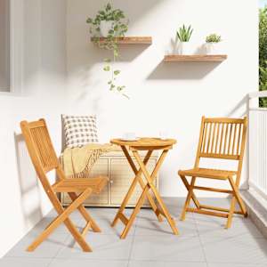 Vrtnik Bistro Set 3 pcs Rjava Masiven les akacije