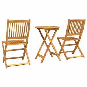 Zahradní bistro set 3 pcs Hnědá Masivní akátové dřevo - obrázek 8