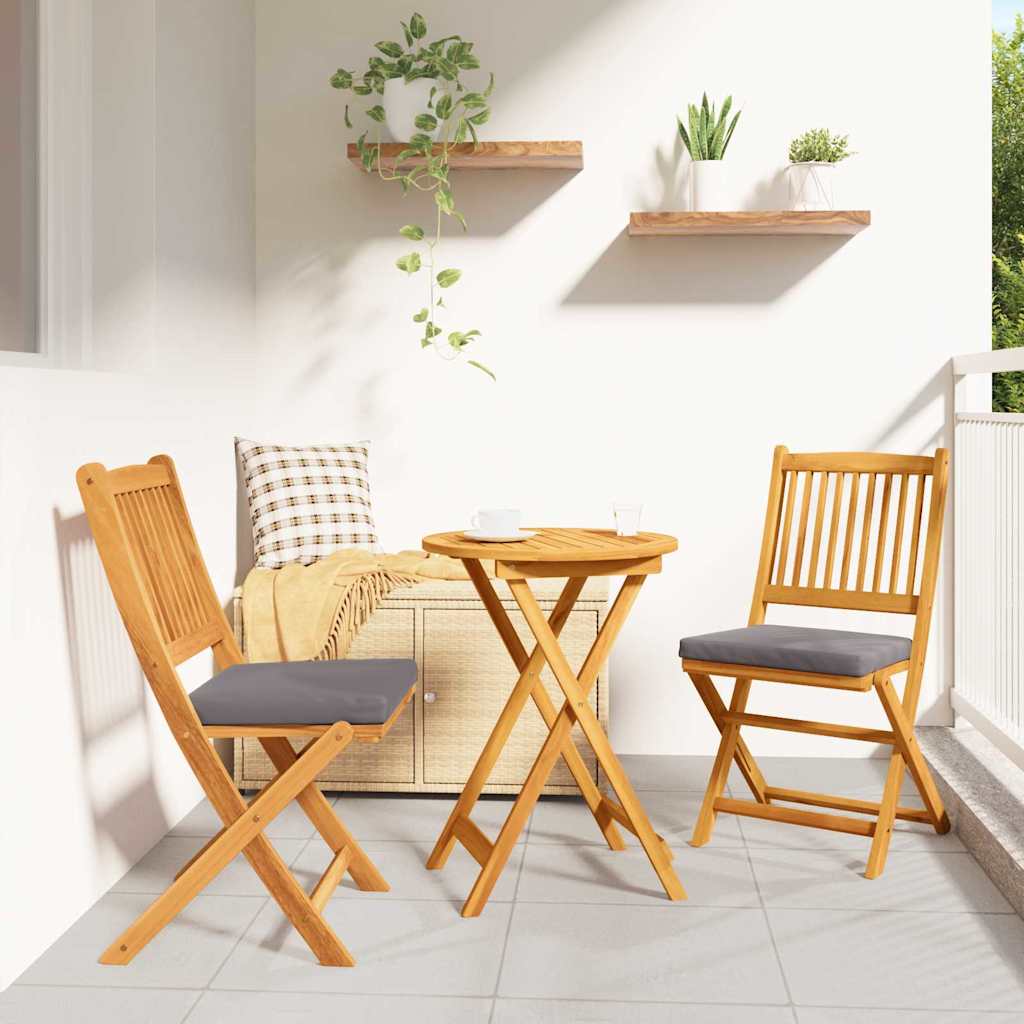 3-dielny záhradný bistro set - Masívne akáciové drevo 42000949