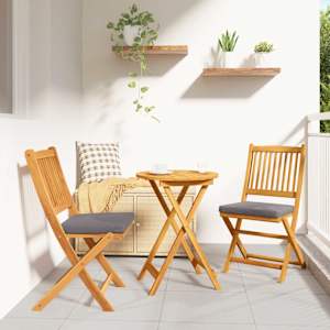 Vrtnik Bistro Set 3 pcs Rjava Masiven les akacije