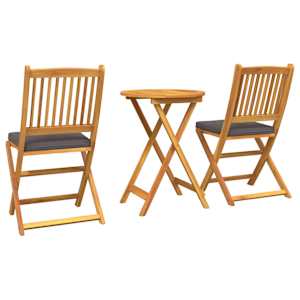 Zahradní bistro set 3 pcs Hnědá Masivní akátové dřevo - obrázek 8