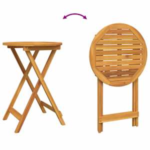Zahradní bistro set 3 pcs Hnědá Masivní akátové dřevo - obrázek 14