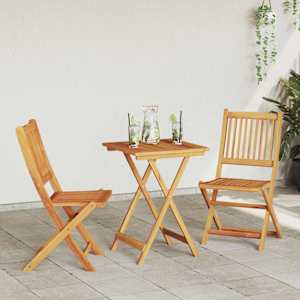 Zahradní bistro set 3 pcs Hnědá Masivní akátové dřevo - obrázek 4