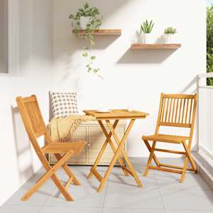 Vrtnik Bistro Set 3 pcs Rjava Masiven les akacije