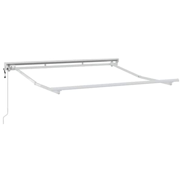 vidaXL Kailastud raam Reguleeritav Valge 2,5 x 2 m Teras